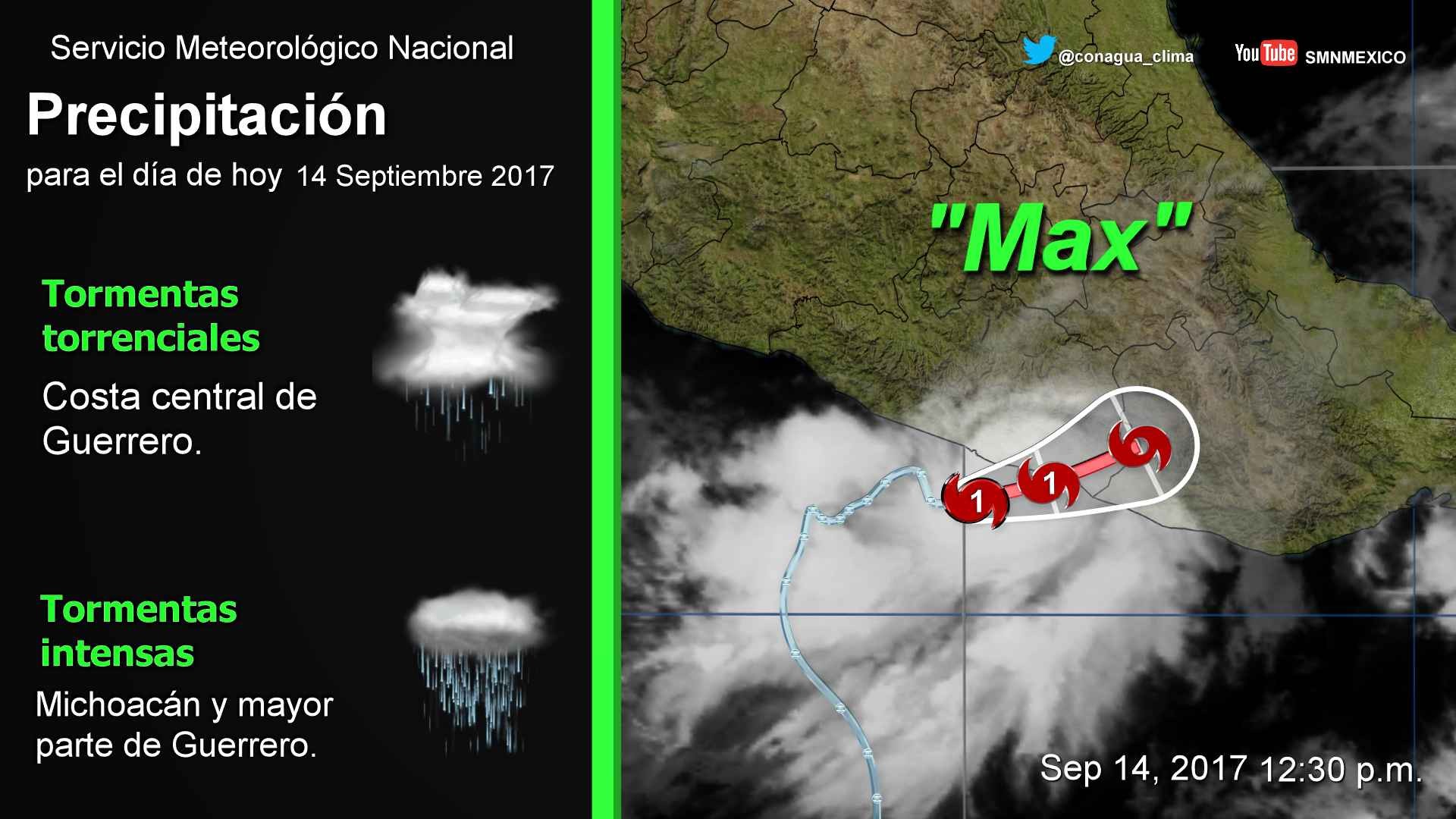 Huracán Max próximo a tocar tierra en Acapulco MÁSNOTICIAS
